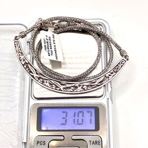 Artisan Sterling Silver Tulang Naga Eagle Necklace With Double Toggle Clasp